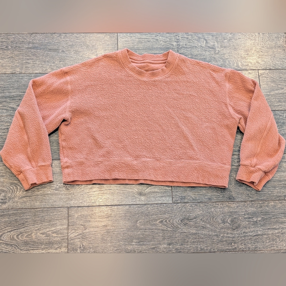 LULULEMON Textured Crewneck Pullover Sweatshirt Women's M/L Oversized